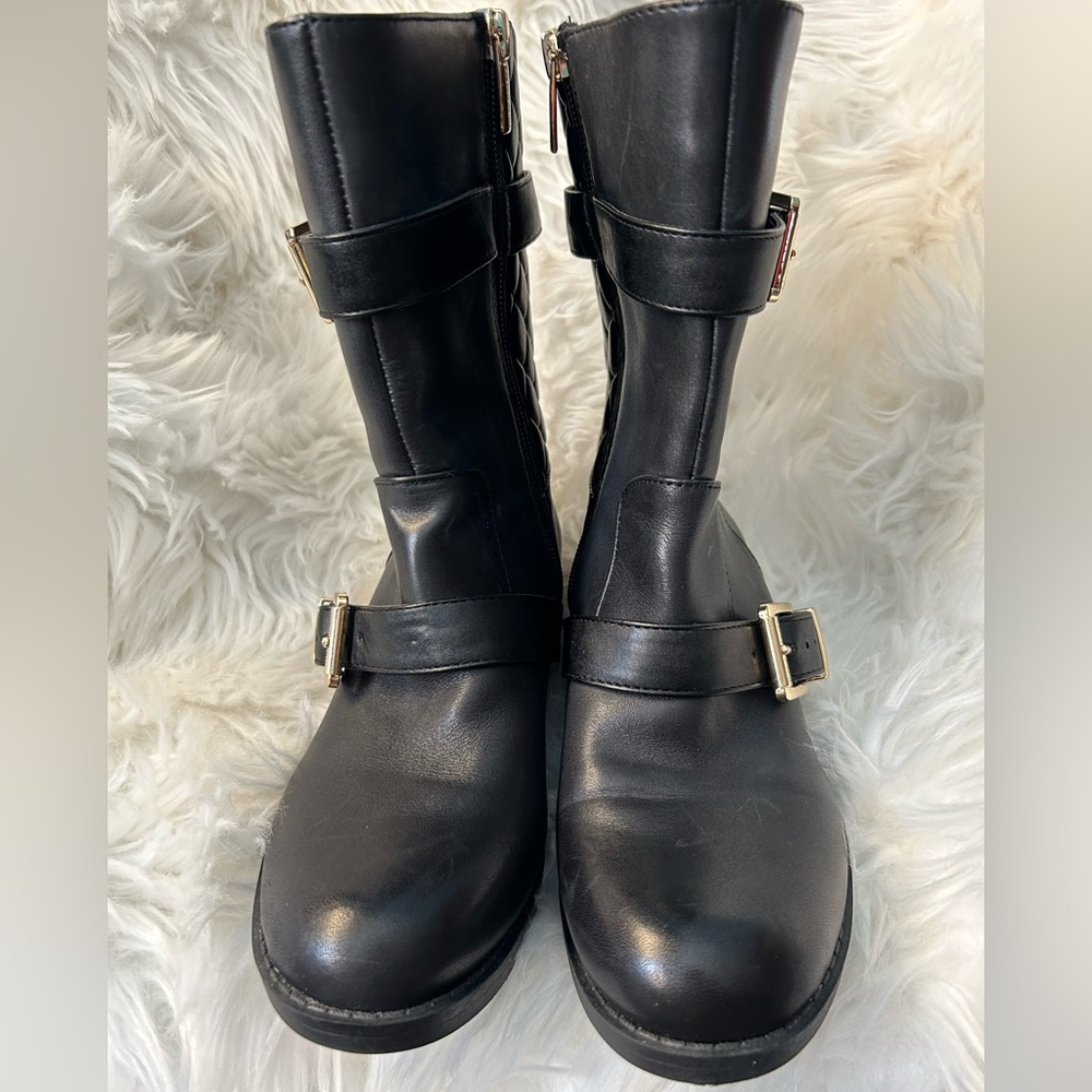 Vince Camuto leather moto boots
